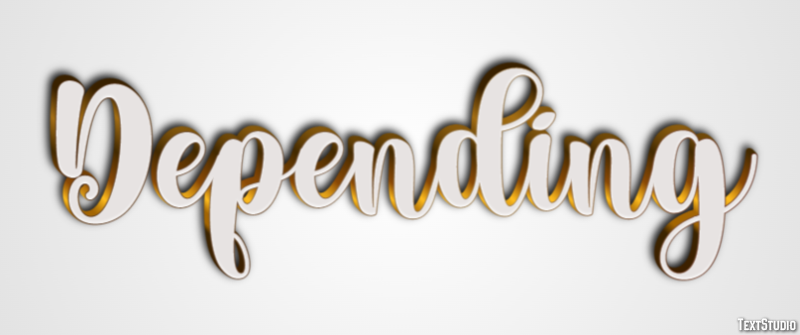 Depending Text Effect