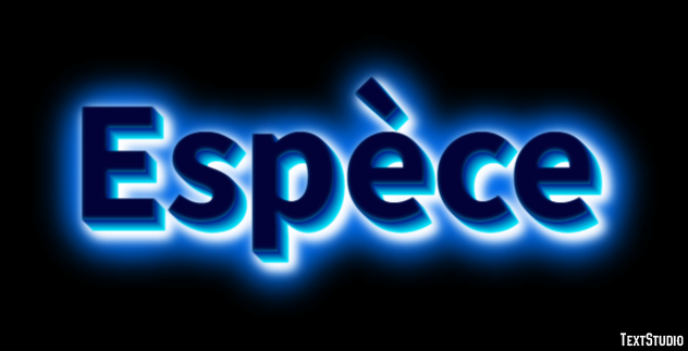 Espèce Effet de texte