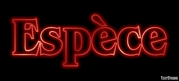 Espèce Effet de texte