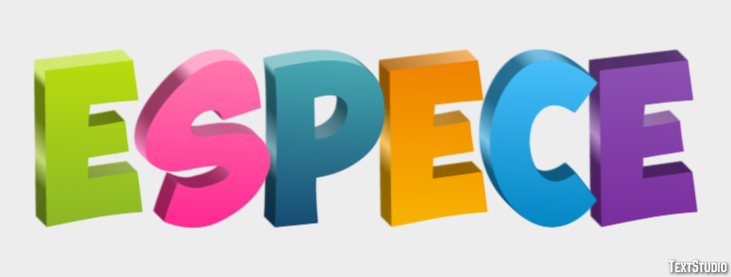 Espèce Effet de texte
