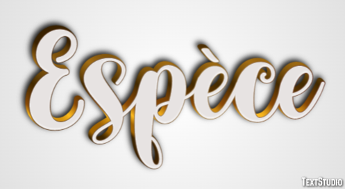 Espèce Effet de texte