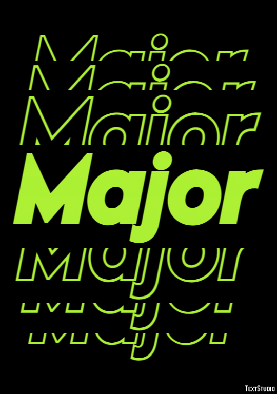Major Texteffekt