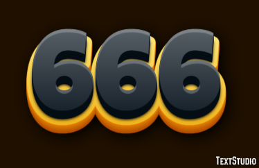 666 Efekt tekstowy