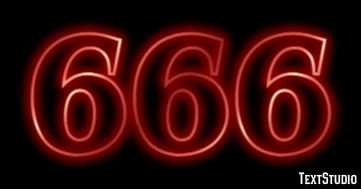 666 Texteffekt