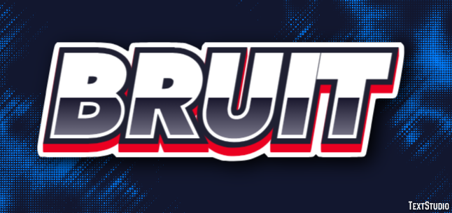 Bruit Efeito de texto