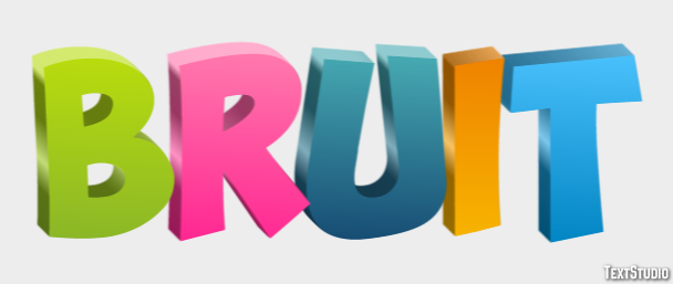 Bruit Efecto de Texto