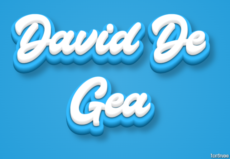 David De Gea Text effect