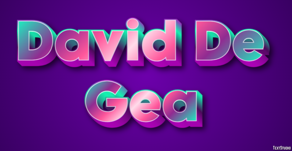 David De Gea Efeito de texto