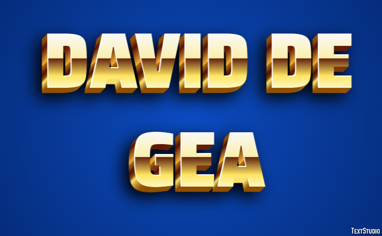David De Gea Text effect