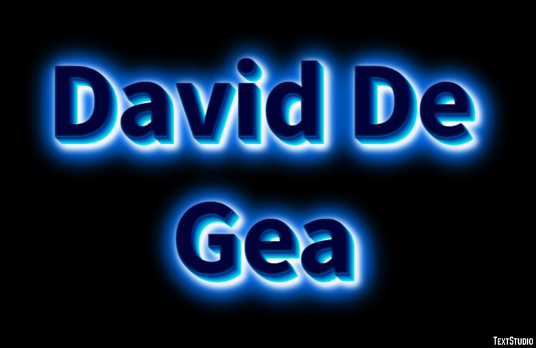 David De Gea Text Effect