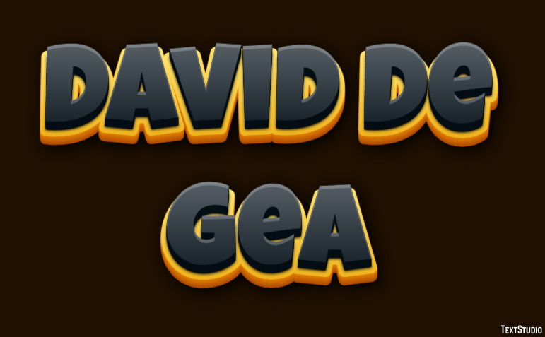 David De Gea Text Effect