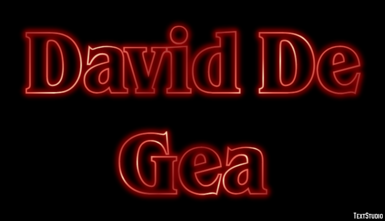 David De Gea Efeito de texto