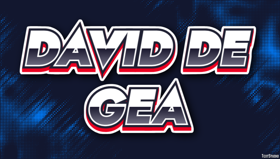 David De Gea Efeito de texto