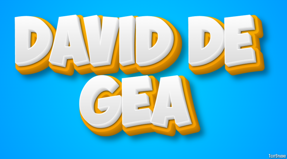 David De Gea Efeito de texto