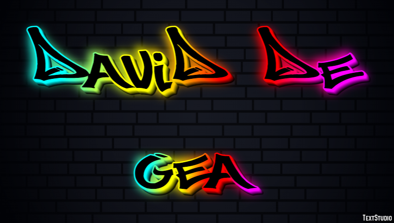 David De Gea Efeito de texto