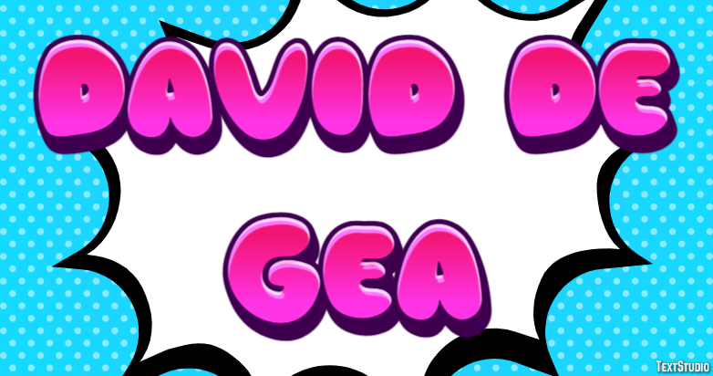 David De Gea Efeito de texto