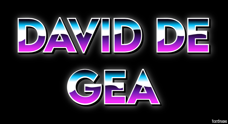 David De Gea Text effect