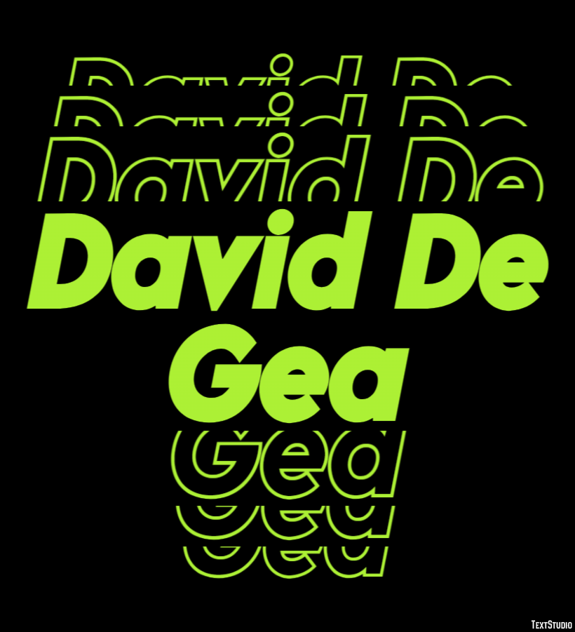 David De Gea Efeito de texto
