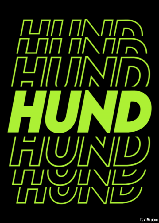 Hund Texteffekt