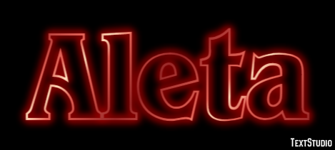 Aleta Text effect