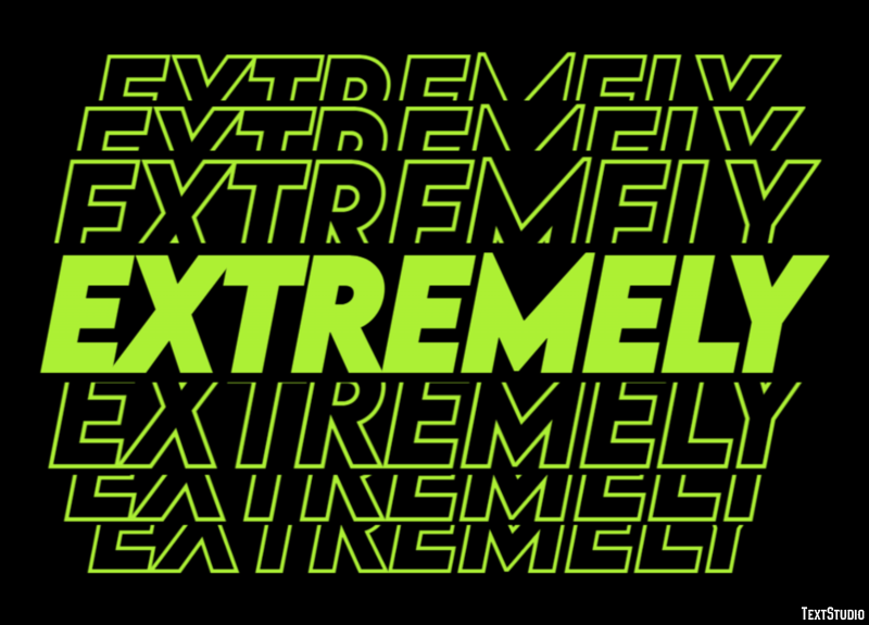 Extremely Effetto testo