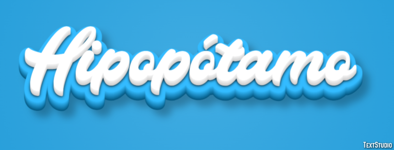 Hipopótamo Efecto de texto