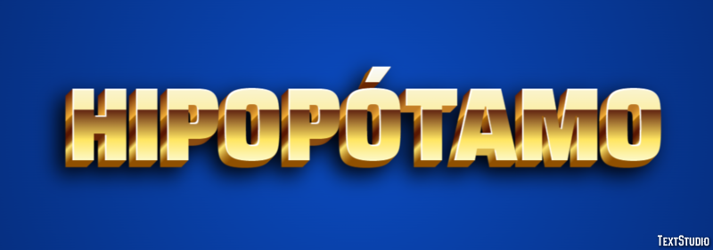 Hipopótamo Efecto de Texto
