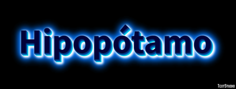 Hipopótamo Efecto de Texto
