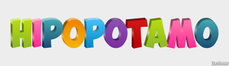 Hipopótamo Efecto de texto