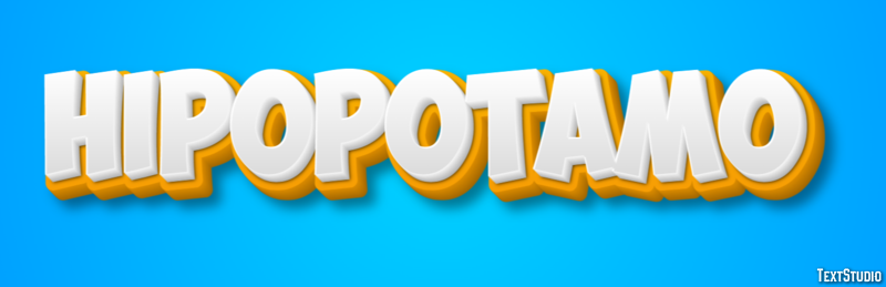 Hipopótamo Efecto de texto