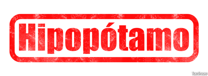 Hipopótamo Efecto de texto