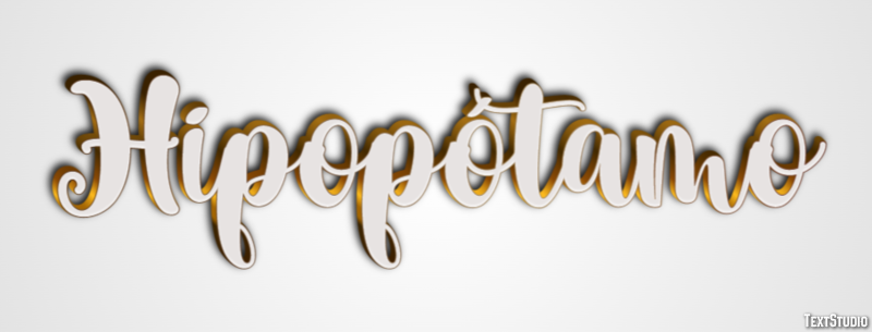 Hipopótamo Efecto de Texto