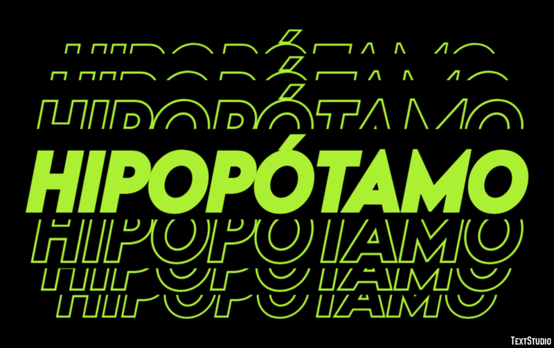 Hipopótamo Efecto de texto