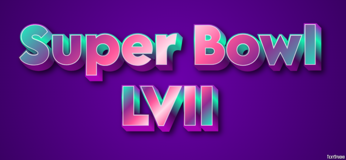 Super Bowl LVII Efecto de Texto