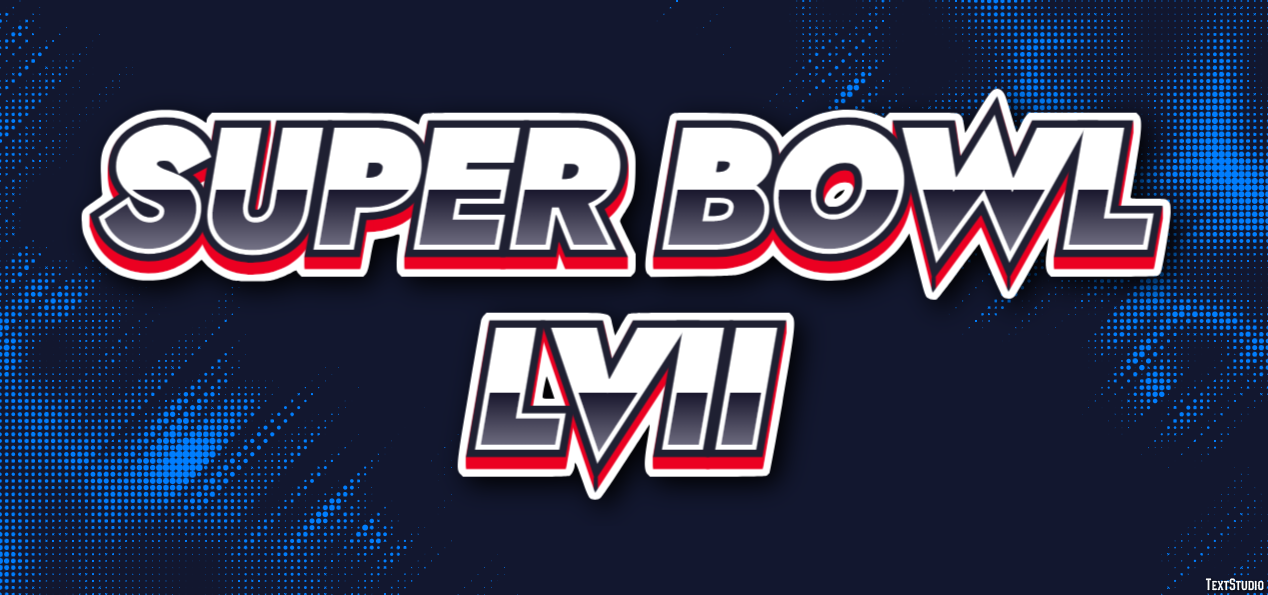 Super Bowl LVII Efecto de Texto
