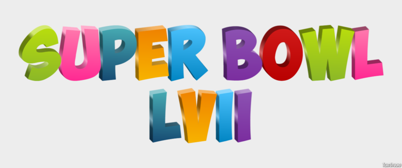 Super Bowl LVII Efecto de Texto