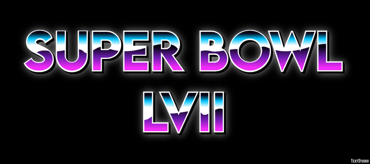 Super Bowl LVII Efekt tekstowy
