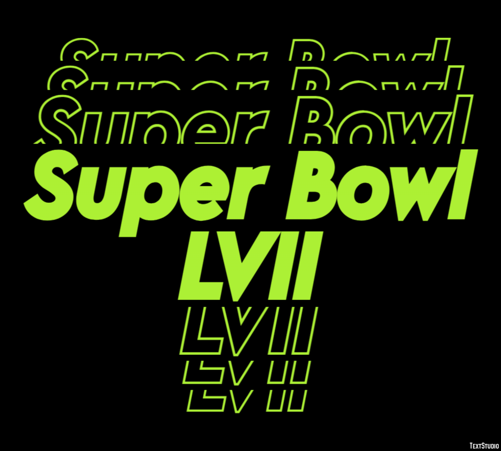 Super Bowl LVII Efecto de Texto