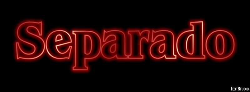 Separado Efeito de texto