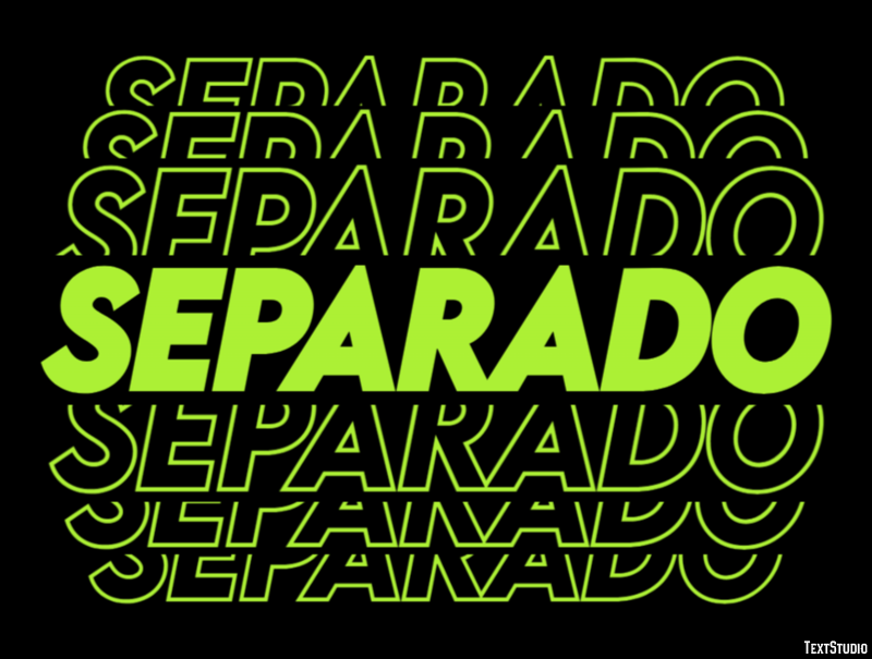 Separado Efeito de texto