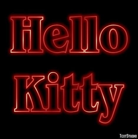 Hello Kitty Text effect