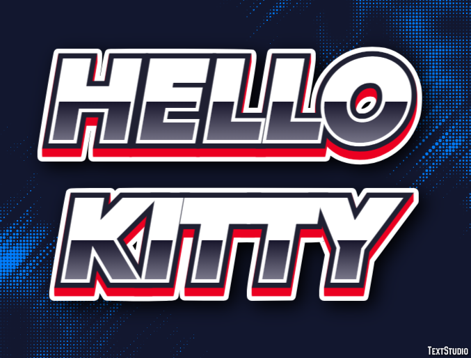 Hello Kitty Tekst Effect