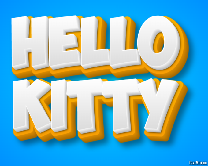 Hello Kitty Tekst Effect