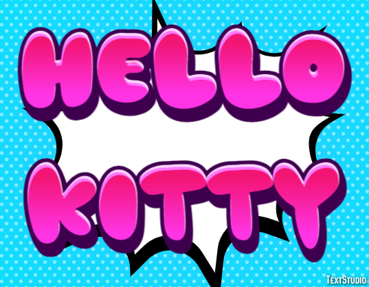 Hello Kitty Tekst Effect