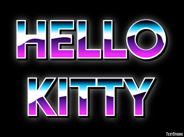 Hello Kitty Tekst Effect
