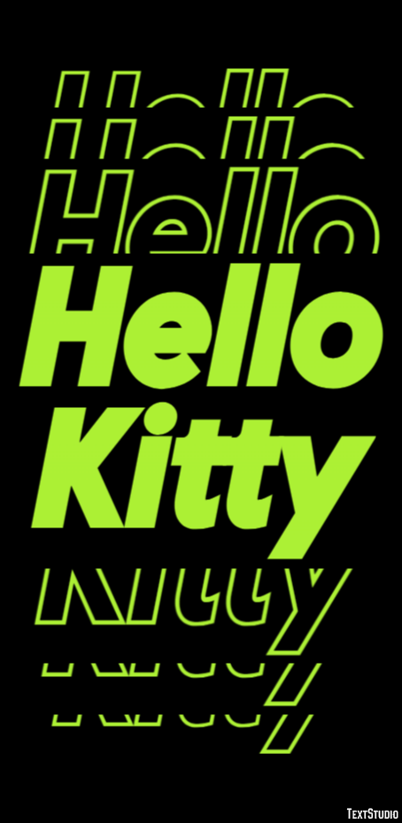 Hello Kitty Tekst Effect