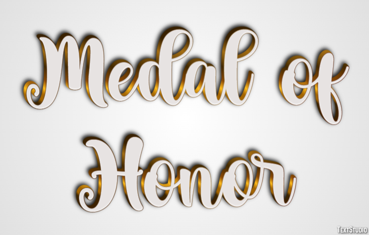 Medal of Honor Effetto testo