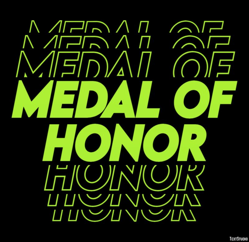 Medal of Honor Effetto testo