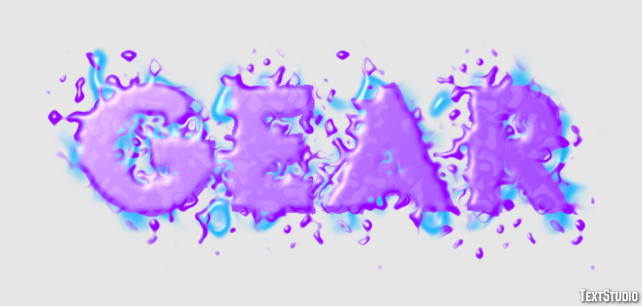 Gear Text effect