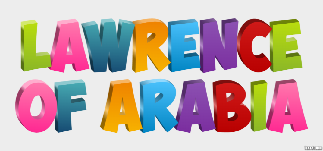 Lawrence of Arabia Text Effect